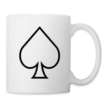 Icône de pique / jeu de cartes / poker / skat - Mug blanc - blanc - Droite