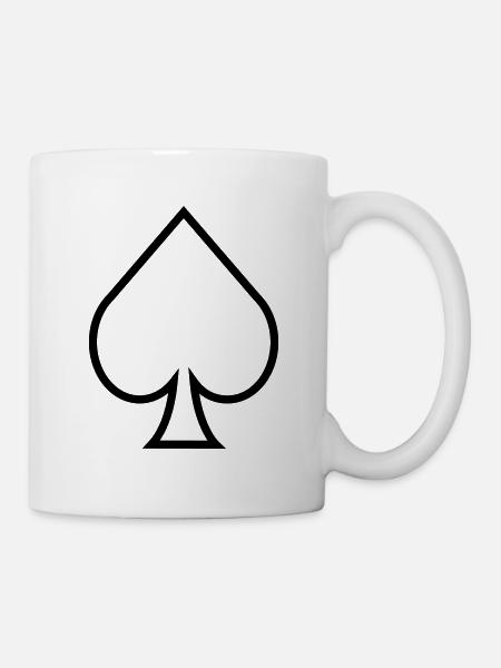 Spades Icon / Card Game / Poker / Skat - Mug - white
