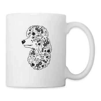 Caniche Fleur IIIIV - Mug blanc - blanc - Droite