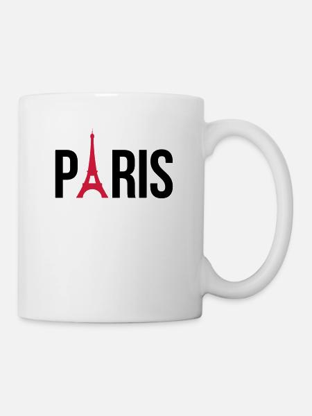 I love Paris, Paris mit Eifelturm - Mug - white