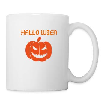 Halloween Hallo Wien Pumpkin - Tasse - Weiß - Rechts