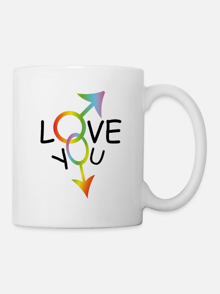 Love you | gay gay gay gay - Mug blanc - blanc