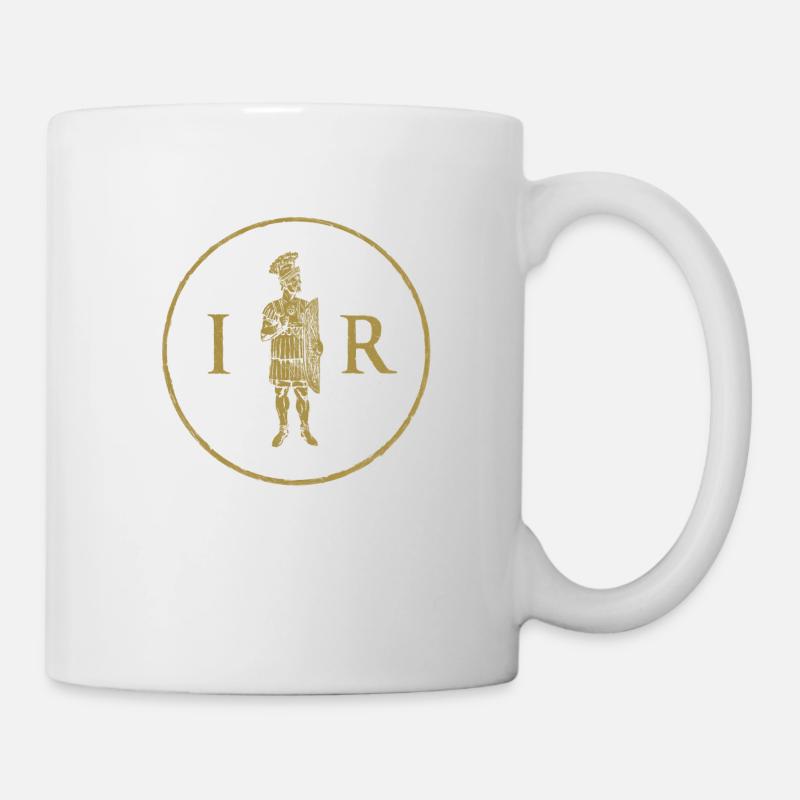 Prätorianer und Initialen IMPERIUM ROMANUM - Tasse - Weiß