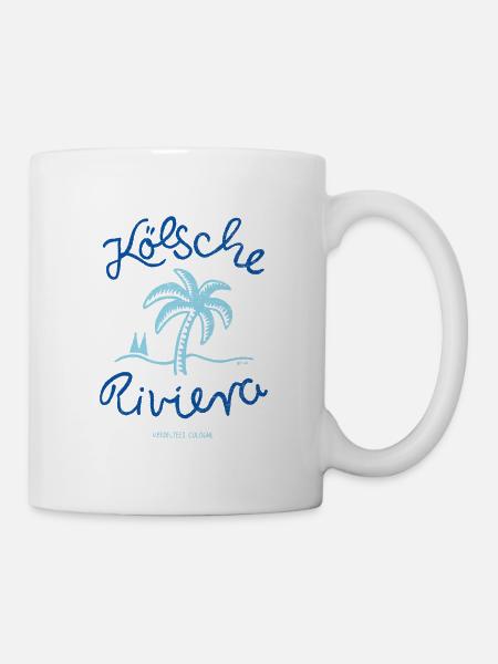 Kölsche Riviera Cologne Rodenkirchen Köln Design - Tasse - Weiß