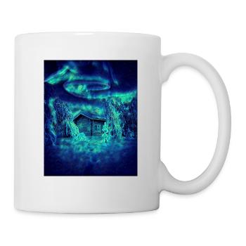 Cabane dans la forêt, Finlande - Mug blanc - blanc - Droite