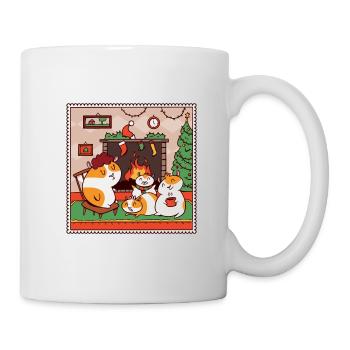 Meerschweinchen Fan Mädchen Weihnachten Christmas - Tasse - Weiß - Rechts