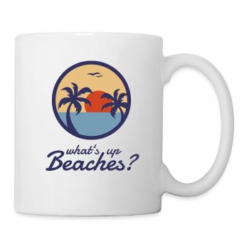 Whats up Beaches Brooklyn nine nine Raymond Holt - Tasse - Weiß - Rechts