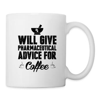 Café du pharmacien | Cadeau de pharmaciens en pharmacie - Mug blanc - blanc - Droite