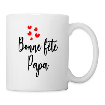 BONNE FÊTE PAPA. PAPA. FÊTE DES PÈRES. BONNE FÊTE - Mug blanc - blanc - Droite