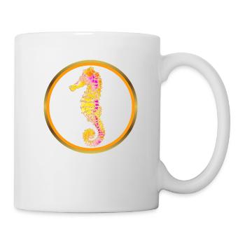 Seepferdchen oranges Schwimmabzeichen bestanden - Tasse - Weiß - Rechts