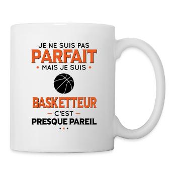 Je ne suis pas parfait mais je suis basketteur - Mug blanc - blanc - Droite