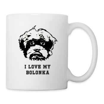 J’adore mon chien Bolonka Zwetna - Mug blanc - blanc - Droite