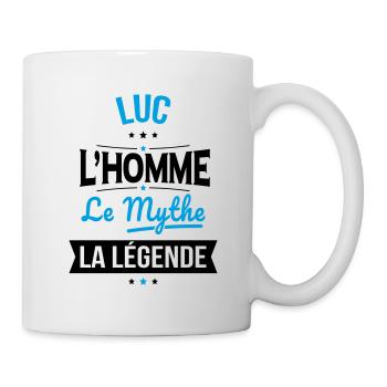 Luc - L'Homme - Le Mythe - La Légende - Mug blanc - blanc - Droite