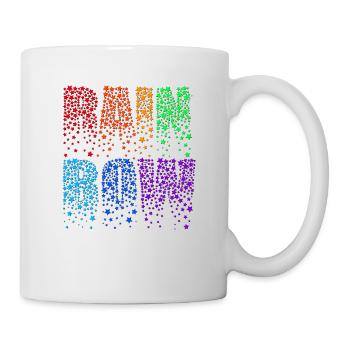 Arc-en-ciel - Arc-en-ciel - Étoiles étoilées - Mug blanc - blanc - Droite