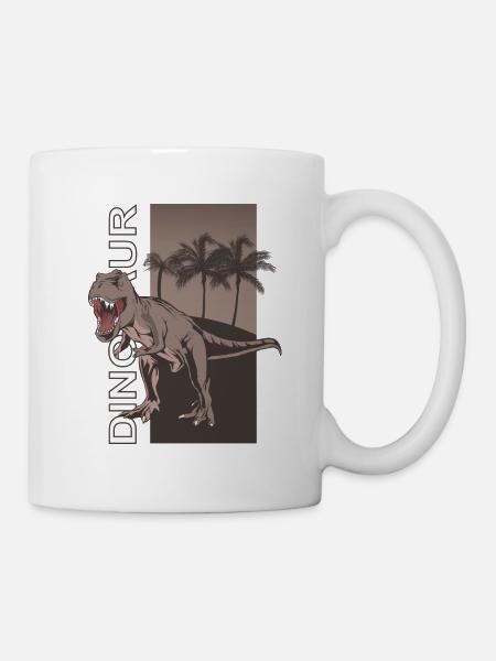 Dino Dinosaurs Dinosaur - Tasse - Weiß