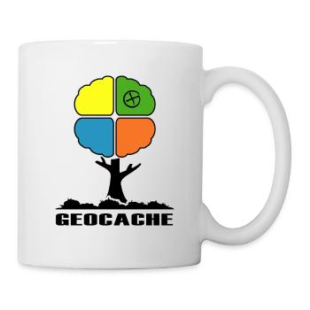 geocache geocacher-symbol schnitzeljagd im wald - Tasse - Weiß - Rechts