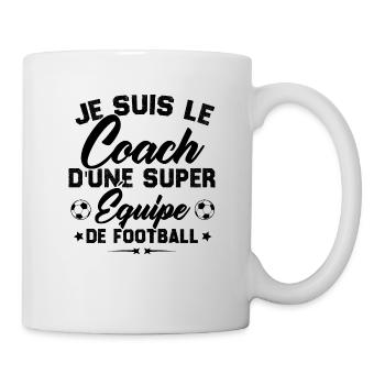 Je suis le coach d'une super équipe de football - Mug blanc - blanc - Droite