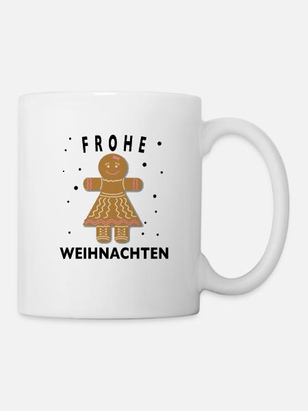 Frohe Weihnachten Lebkuchen - Tasse - Weiß