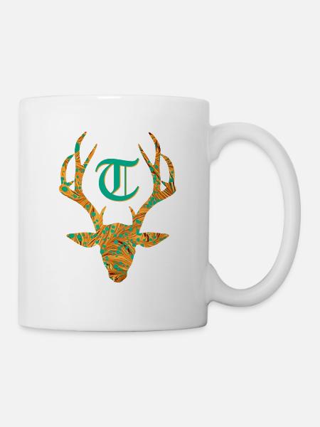 hirsch e 95 t - Tasse - Weiß