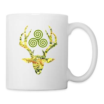 hirschkopf mit triskele e 277 - Tasse - Weiß - Rechts