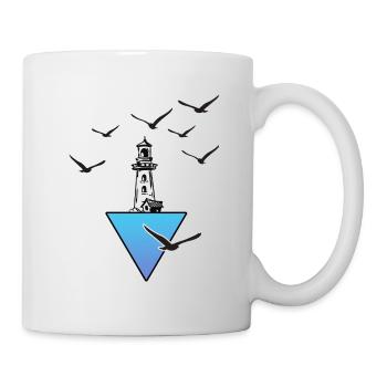meer moin moin meerweh lighthouse on the coast - Mug - white - Right
