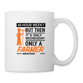 40 hour week | Farmer - Mug - white - Right