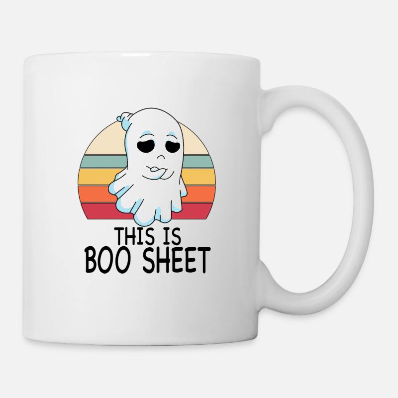 C’est Boo Sheet Ghost Retro Halloween Costume - Mug blanc - blanc