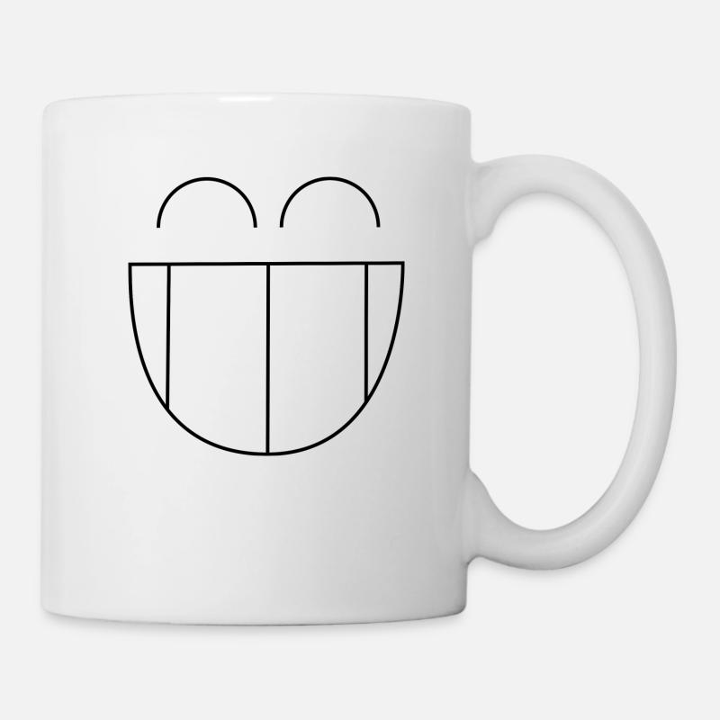 GLÜCKLICHES STÜCK. LÄCHELN. - Tasse - Weiß
