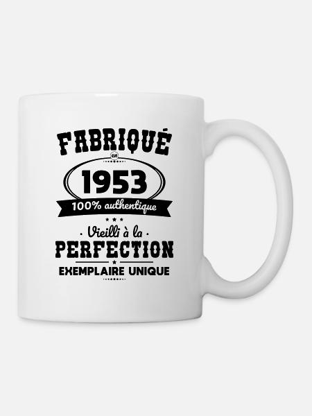 Anniversaire 70 ans - Fabriqué en 1953 - Mug blanc - blanc