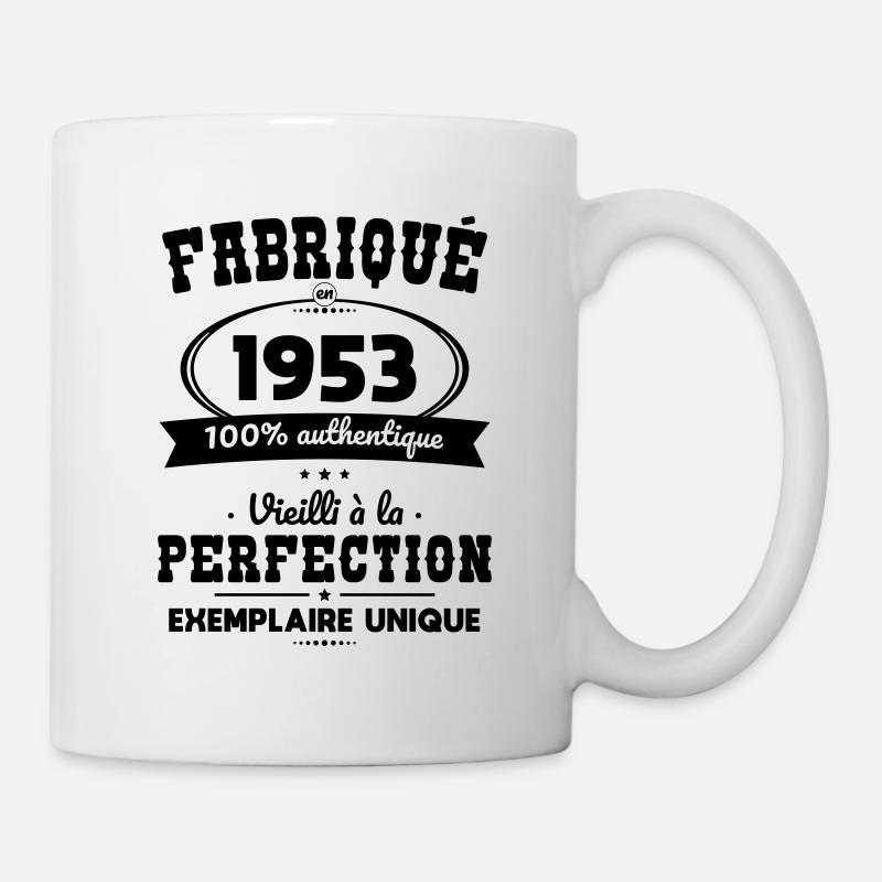 Anniversaire 70 ans - Fabriqué en 1953 - Mug blanc - blanc