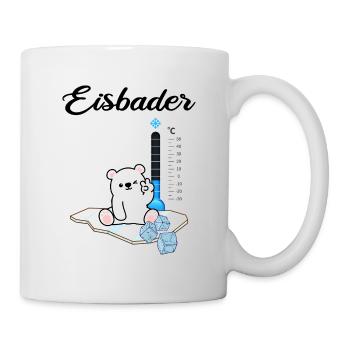 Eisbader "Winterschwimmer Eisbär" Eisbaden - Tasse - Weiß - Rechts