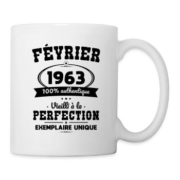 Anniversaire 60 ans - Février 1963 Perfection - Mug blanc - blanc - Droite