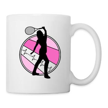 Tennisgirl Matchball Racket "ms. tennis" - Mug - white - Right