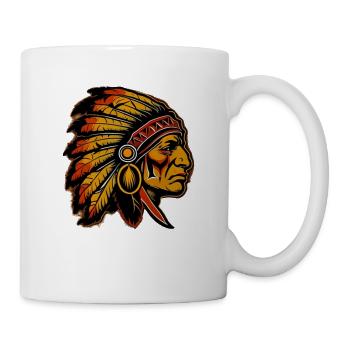 Indian chief's head, Sioux, vintage ⭐⭐⭐ style - Mug - white - Right