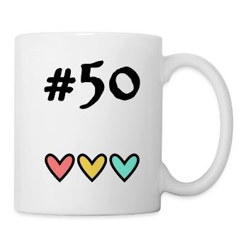50 ANS. 50e ANNIVERSAIRE. ANNIVERSAIRE 50 ANS. - Mug blanc - blanc - Droite