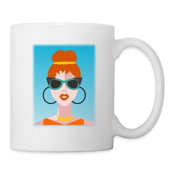 FEMME. FILLE. ADOLESCENT. JOURNEE DE LA FEMME - Mug blanc - blanc - Droite