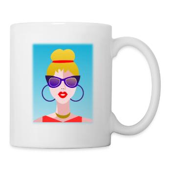FEMME. FILLE. ADOLESCENT. JOURNEE DE LA FEMME - Mug blanc - blanc - Droite