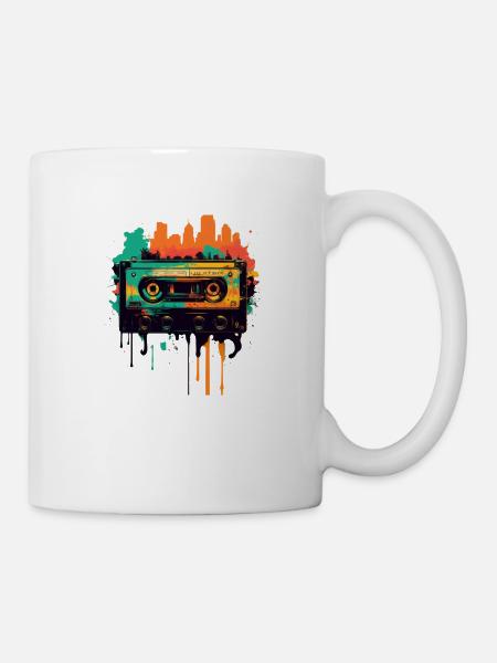 Retro Mixtape - Tasse - Weiß