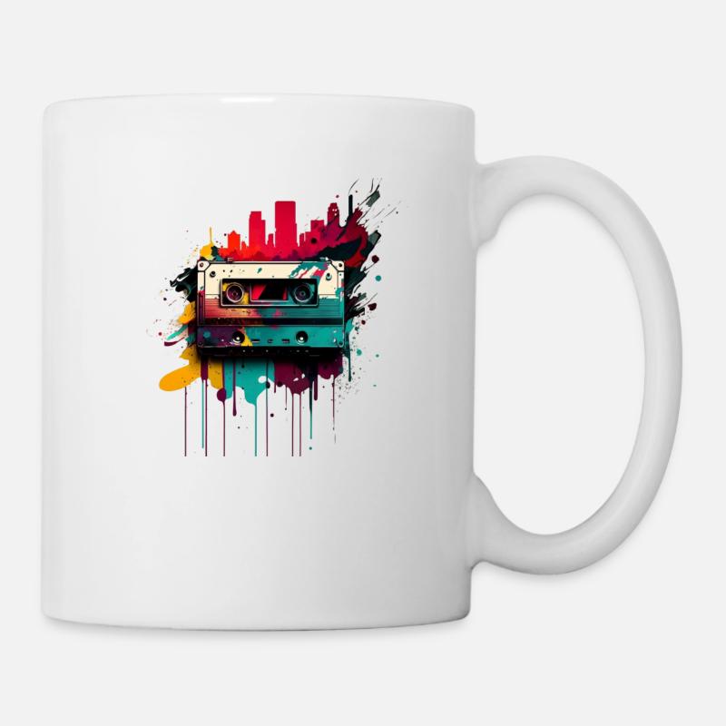 Retro Mixtape - Tasse - Weiß