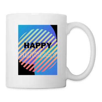 ALLES GUTE ZUM GEBURTSTAG, ALLES GUTE ZUM GEBURTSTAG, GEBURTSTAG, GEBURTSTAG - Tasse - Weiß - Rechts
