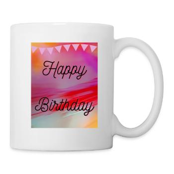 ALLES GUTE ZUM GEBURTSTAG, ALLES GUTE ZUM GEBURTSTAG, GEBURTSTAG, GEBURTSTAG - Tasse - Weiß - Rechts