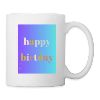 HAPPY BIRTHDAY. JOYEUX ANNIVERSAIRE. ANNIVERSAIRE. - Mug blanc - blanc - Droite