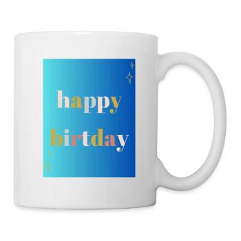HAPPY BIRTHDAY. HAPPY BIRTHDAY. ANNIVERSARY. - Mug - white - Right