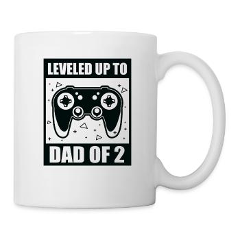 Le joueur de jeu Papa père a atteint le niveau de papa de 2 - Mug blanc - blanc - Droite