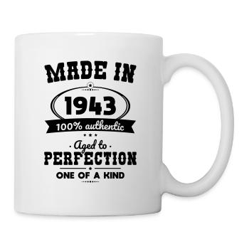 81th Birthday - Made in 1943 - Aged to perfection - Mug - white - Right