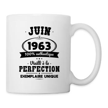 Anniversaire 60 ans - Juin 1963 Perfection - Mug blanc - blanc - Droite