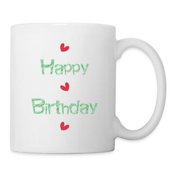 ALLES GUTE ZUM GEBURTSTAG!. ALLES GUTE ZUM GEBURTSTAG!. JAHRESTAG. - Tasse - Weiß - Rechts