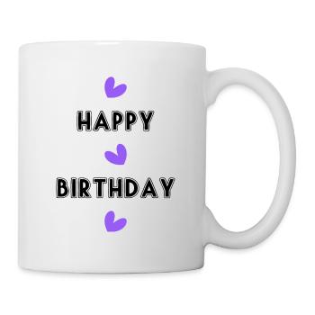 HAPPY BIRTHDAY. HAPPY BIRTHDAY. ANNIVERSARY. - Mug - white - Right