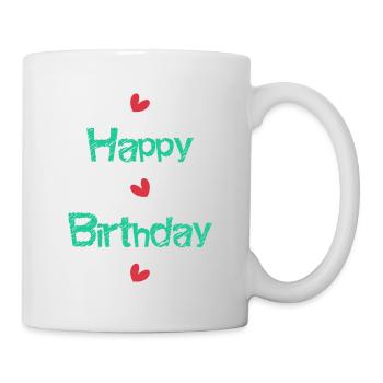 HAPPY BIRTHDAY. HAPPY BIRTHDAY. ANNIVERSARY. - Mug - white - Right