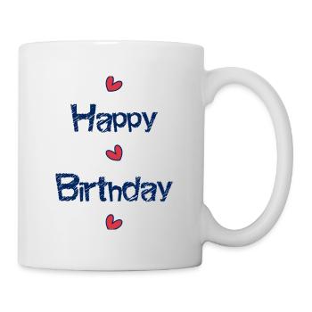 HAPPY BIRTHDAY. HAPPY BIRTHDAY. ANNIVERSARY. - Mug - white - Right